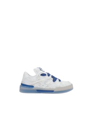 New Roma Painted Leather Sneakers-DOLCE&GABBANA-JOHN JULIA