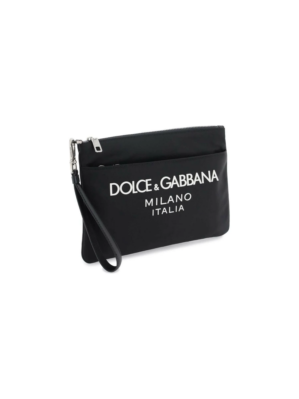 Nylon Pouch With Rubberized Logo DOLCE & GABBANA JOHN JULIA.