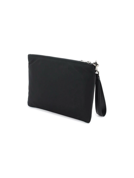 Nylon Pouch With Rubberized Logo DOLCE & GABBANA JOHN JULIA.