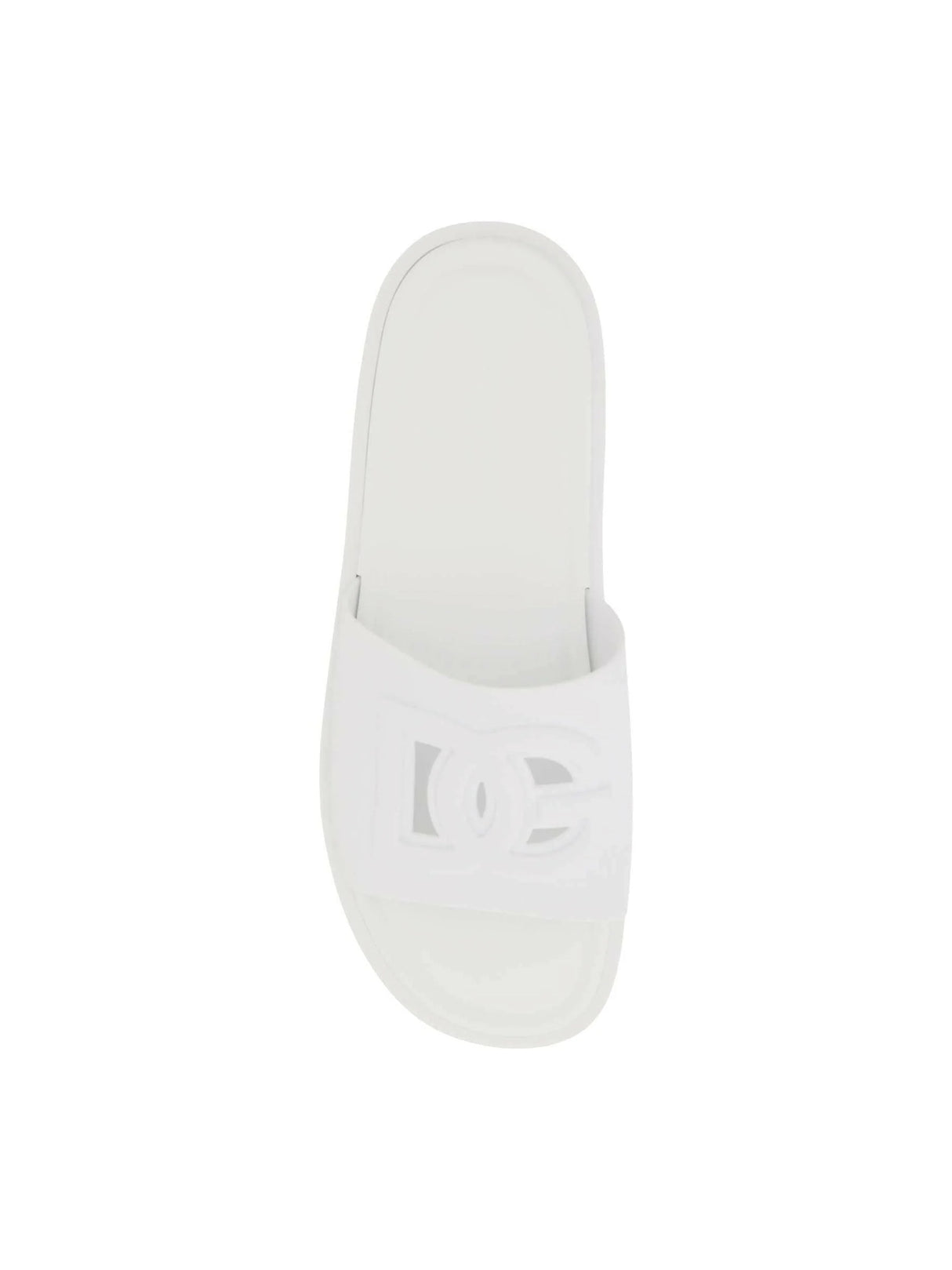 White Ottico Dg Rubber Slides DOLCE & GABBANA JOHN JULIA.