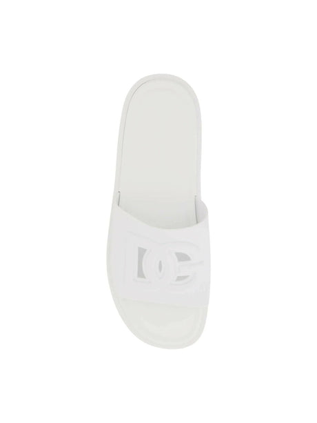 White Ottico Dg Rubber Slides DOLCE & GABBANA JOHN JULIA.