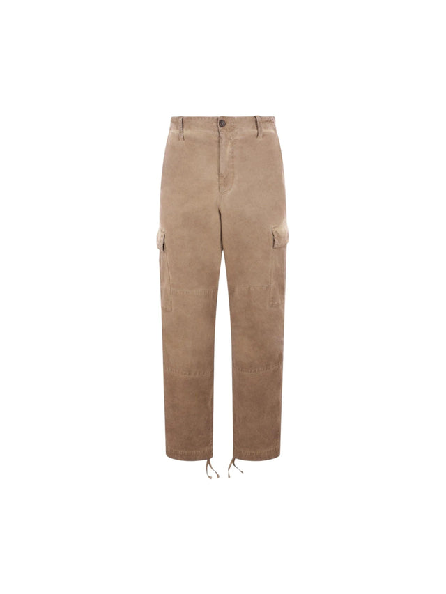 Overdyed Cotton Cargo Trousers-DOLCE&GABBANA-JOHN JULIA