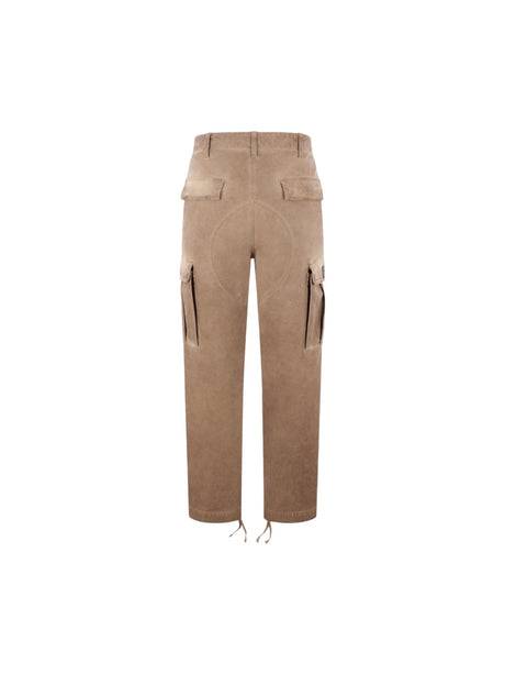 Overdyed Cotton Cargo Trousers-DOLCE&GABBANA-JOHN JULIA