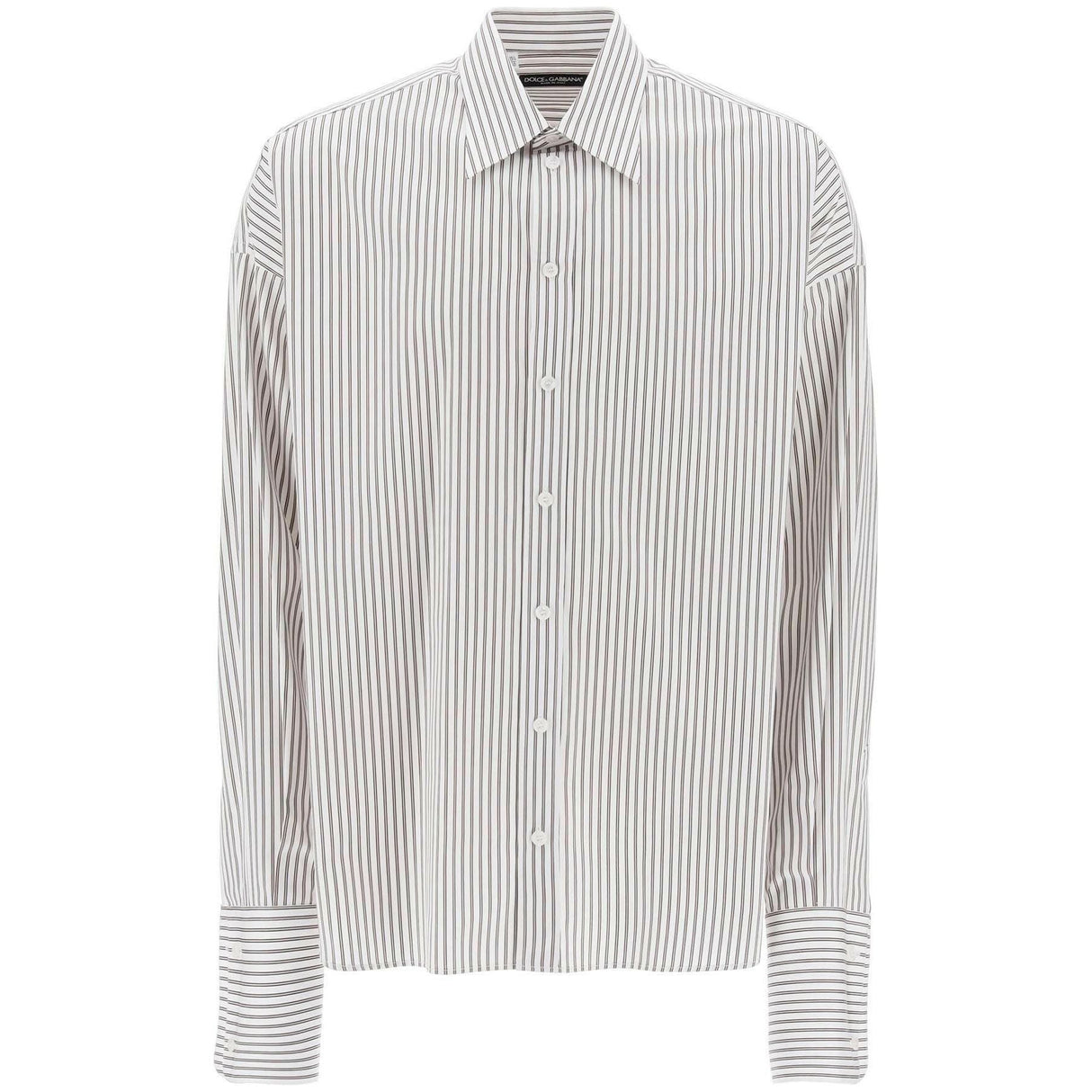 Oversized Striped Poplin Shirt DOLCE & GABBANA JOHN JULIA.