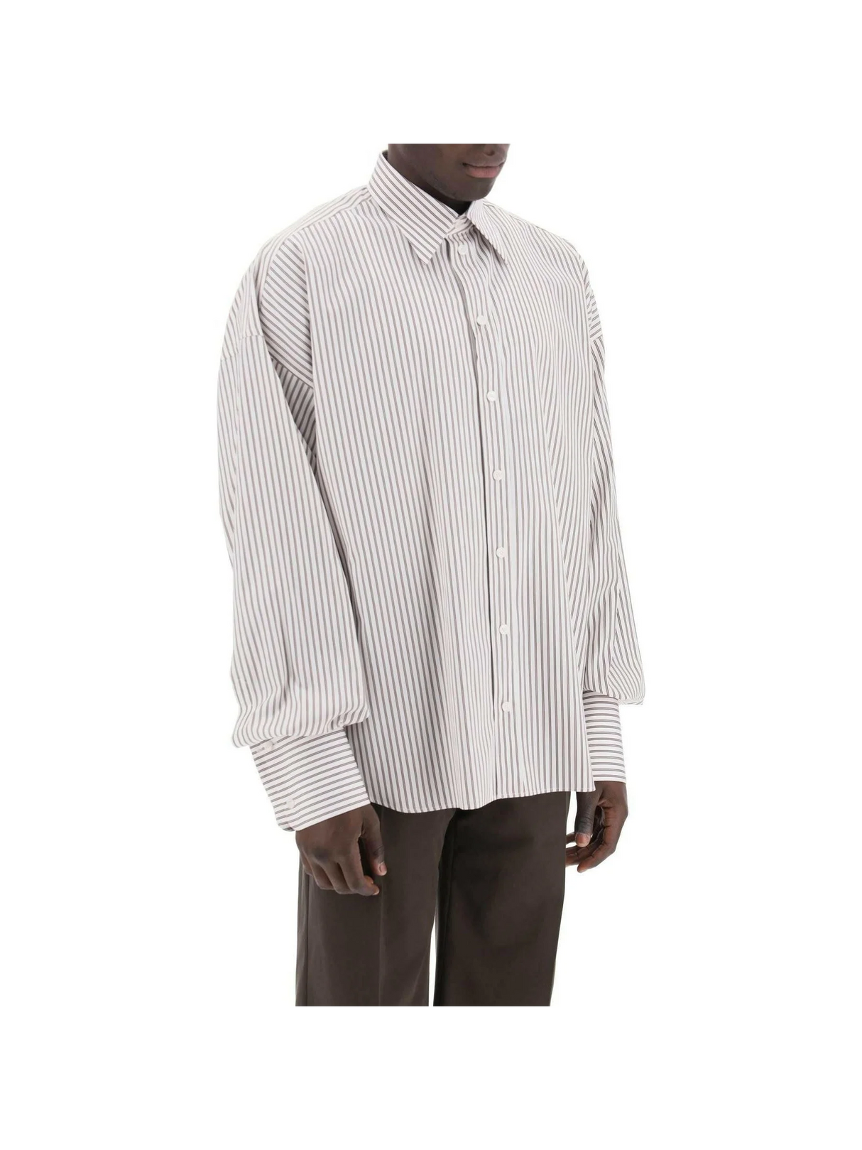 Oversized Striped Poplin Shirt DOLCE & GABBANA JOHN JULIA.