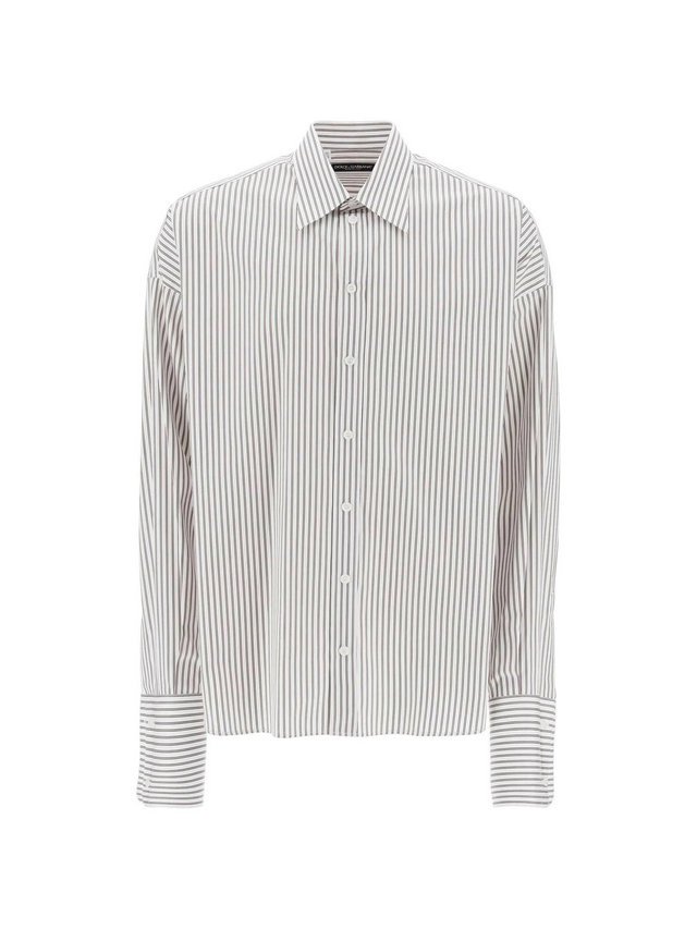 Oversized Striped Poplin Shirt DOLCE & GABBANA JOHN JULIA.