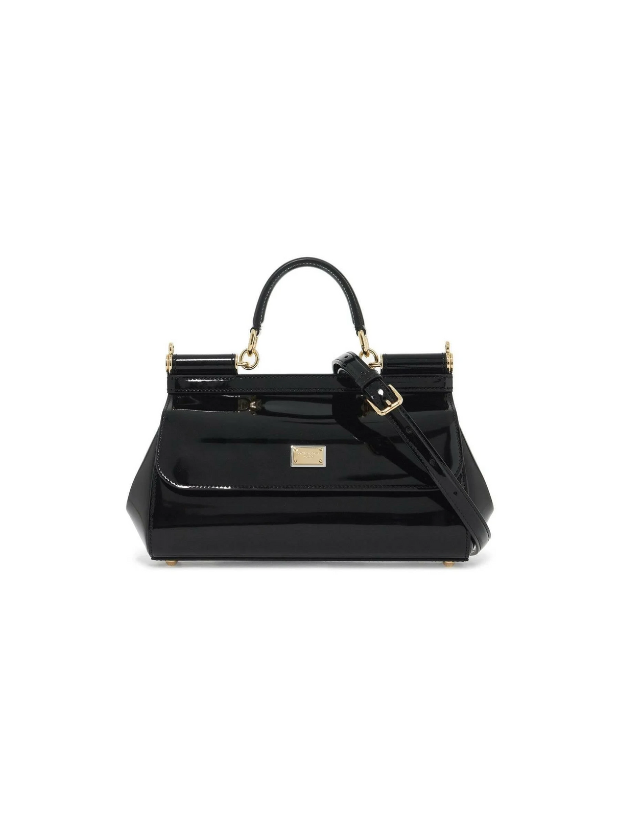 Elongated Sicily Patent Handbag-Dolce & Gabbana-JOHN JULIA