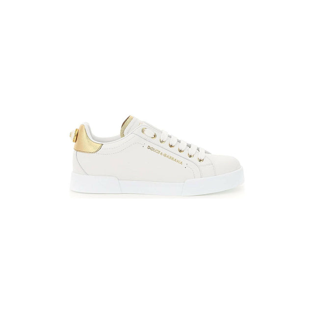 Pearl Portofino Nappa Leather Sneakers.