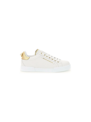 Pearl Portofino Nappa Leather Sneakers.