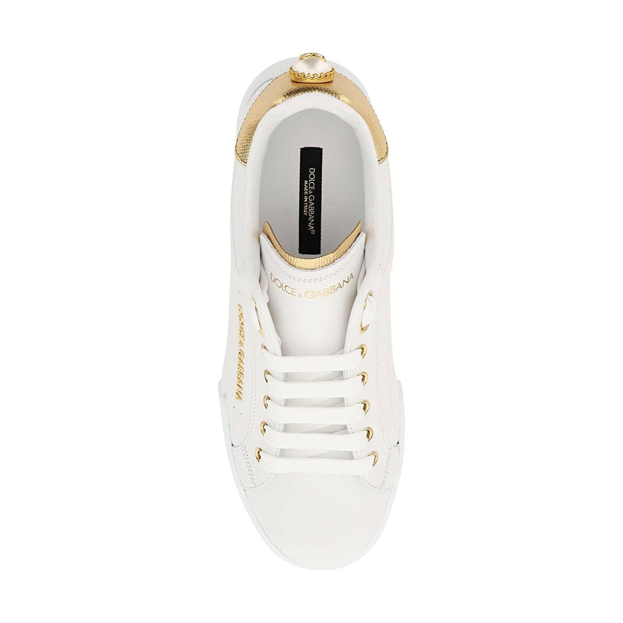 Pearl Portofino Nappa Leather Sneakers.