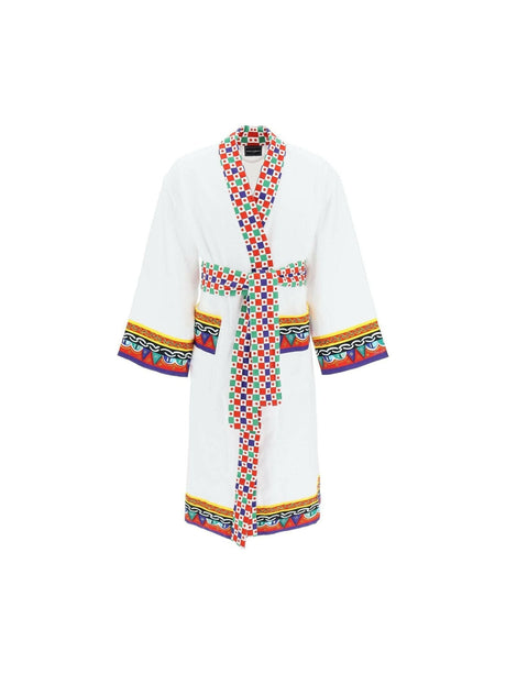 White Plush Cotton Terry Bath Robe DOLCE & GABBANA JOHN JULIA.