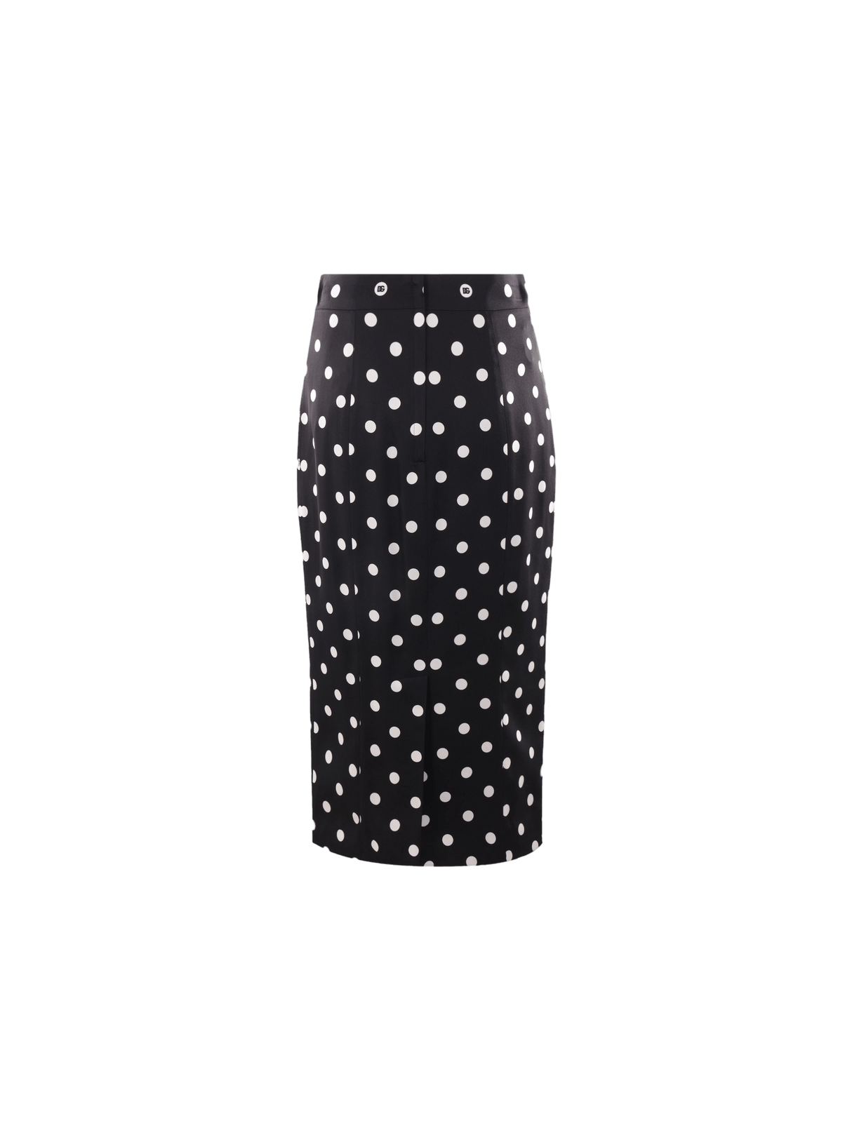 Polka-dot Charmeuse Pencil Skirt-DOLCE&GABBANA-JOHN JULIA