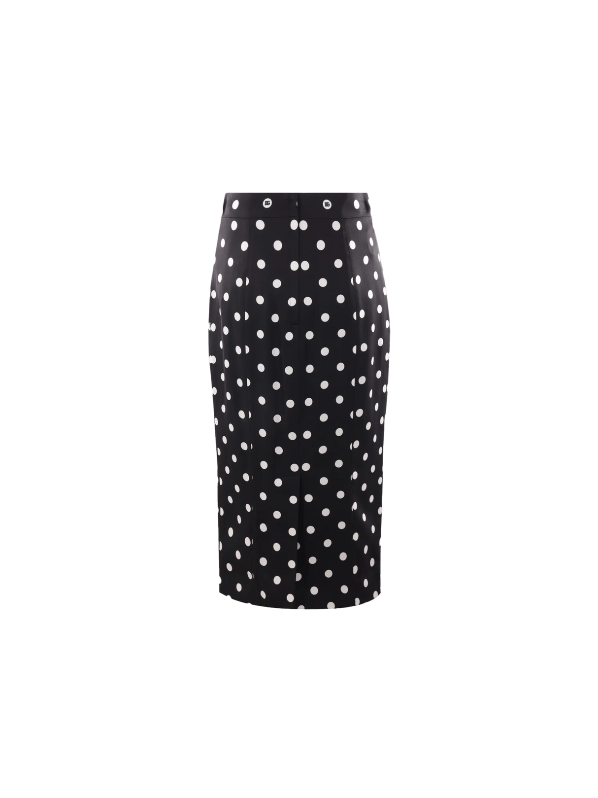 Polka-dot Charmeuse Pencil Skirt-DOLCE&GABBANA-JOHN JULIA