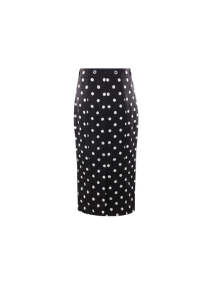 Polka-dot Charmeuse Pencil Skirt-DOLCE&GABBANA-JOHN JULIA