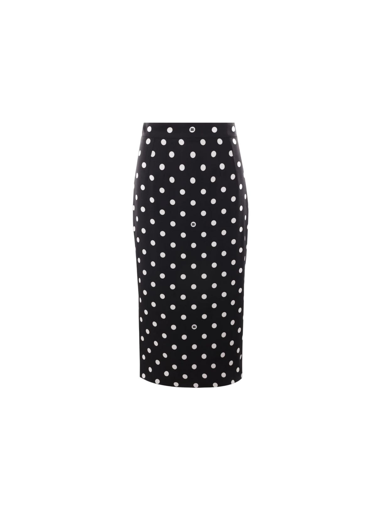 Polka-dot Charmeuse Pencil Skirt-DOLCE&GABBANA-JOHN JULIA