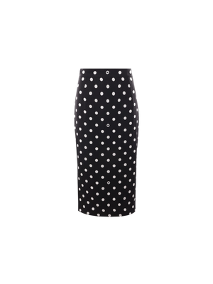 Polka-dot Charmeuse Pencil Skirt-DOLCE&GABBANA-JOHN JULIA