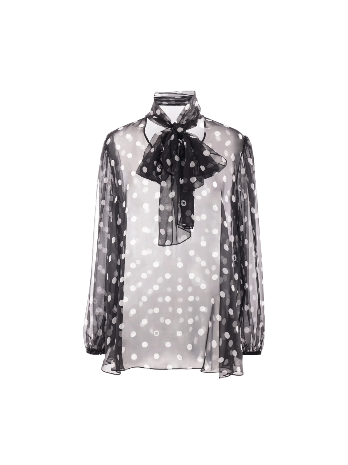 Polka-dot Chiffon Blouse-Dolce & Gabbana-JOHN JULIA