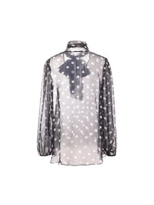 Polka-dot Chiffon Blouse-Dolce & Gabbana-JOHN JULIA