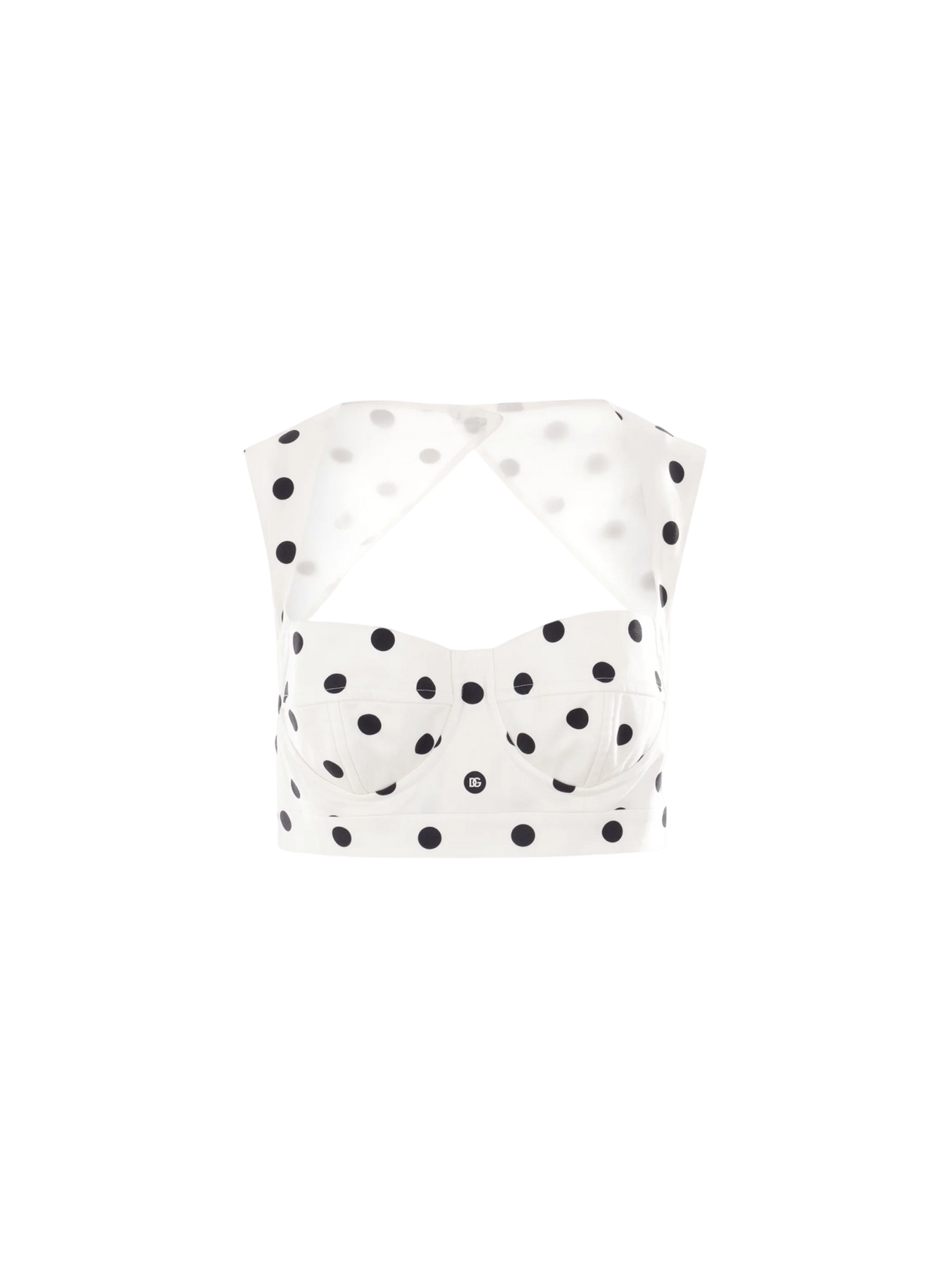 Polka-dot Print Corset Top-Dolce & Gabbana-JOHN JULIA