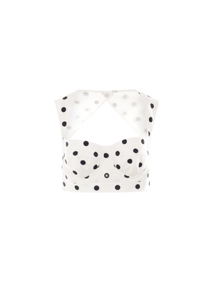 Polka-dot Print Corset Top-Dolce & Gabbana-JOHN JULIA