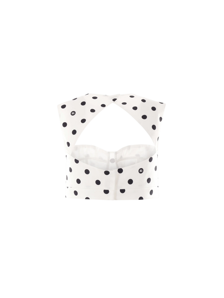 Polka-dot Print Corset Top-Dolce & Gabbana-JOHN JULIA