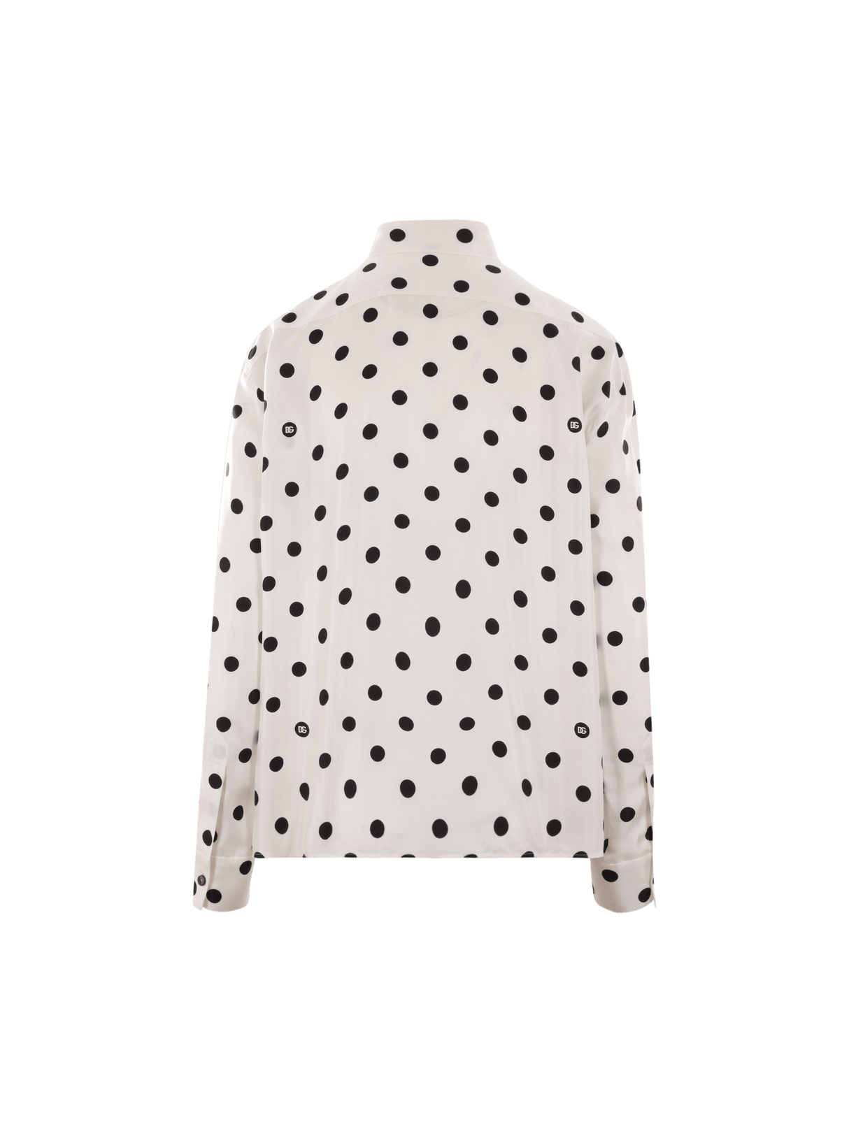 Polka-dot Print Twill Shirt-DOLCE&GABBANA-JOHN JULIA