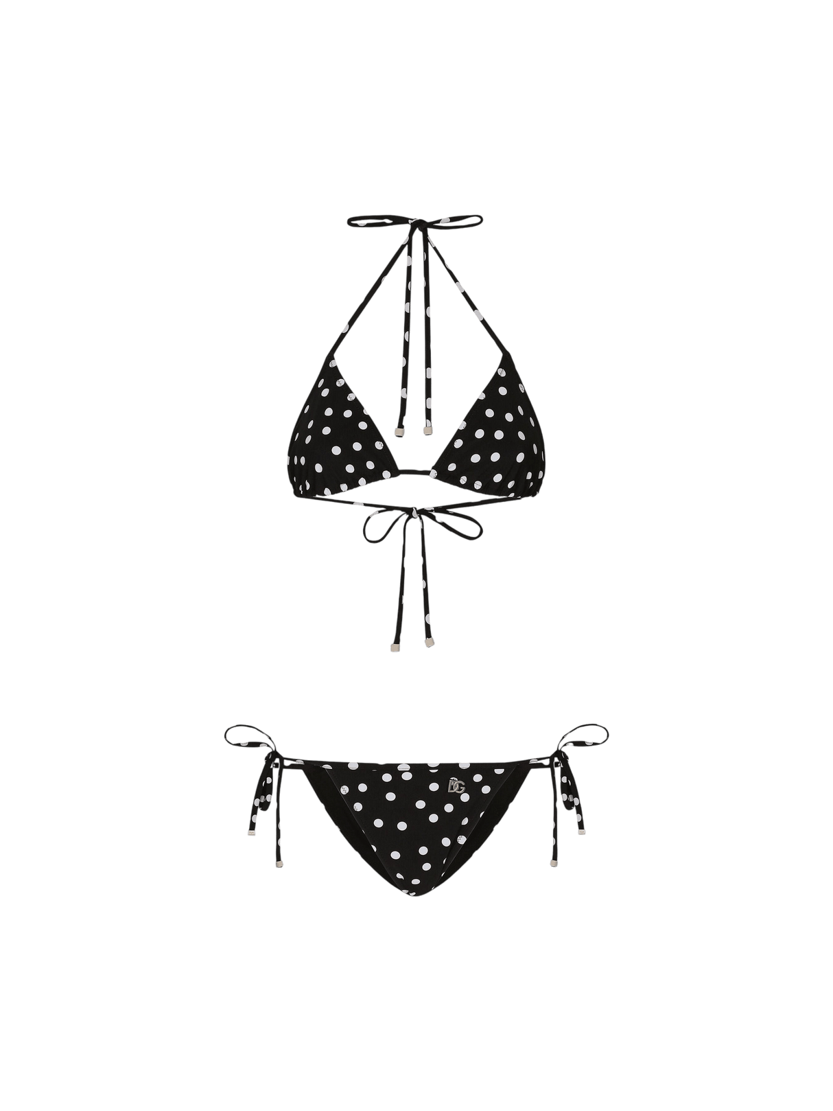 Polka-dot Printed Lycra Bikini-DOLCE&GABBANA-JOHN JULIA