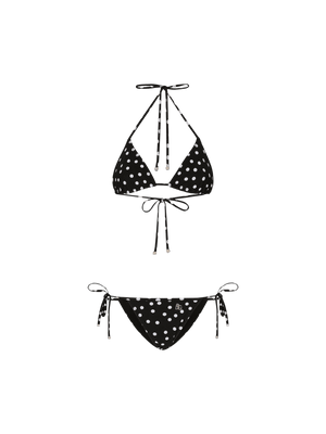 Polka-dot Printed Lycra Bikini-DOLCE&GABBANA-JOHN JULIA