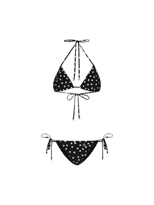 Polka-dot Printed Lycra Bikini-DOLCE&GABBANA-JOHN JULIA