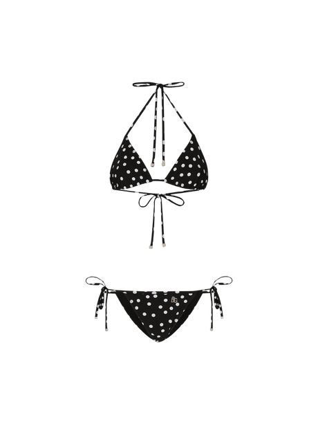 Polka-dot Printed Lycra Bikini-DOLCE&GABBANA-JOHN JULIA