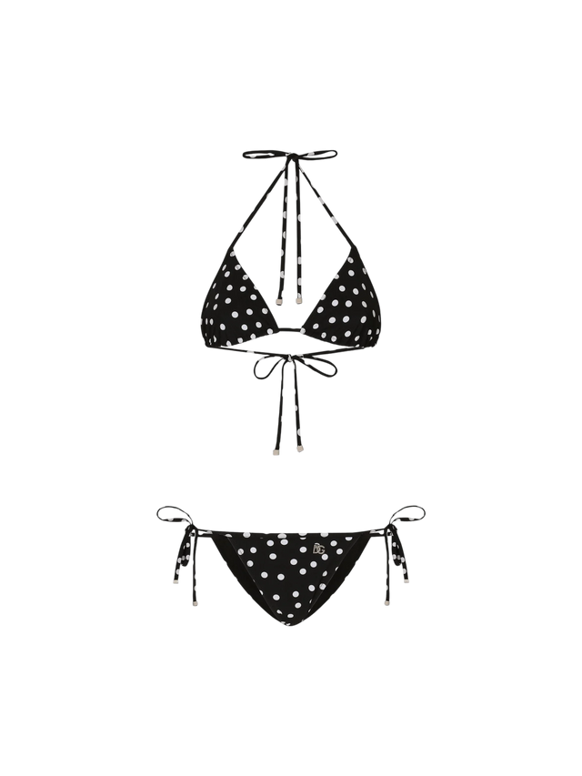 Polka-dot Printed Lycra Bikini-DOLCE&GABBANA-JOHN JULIA