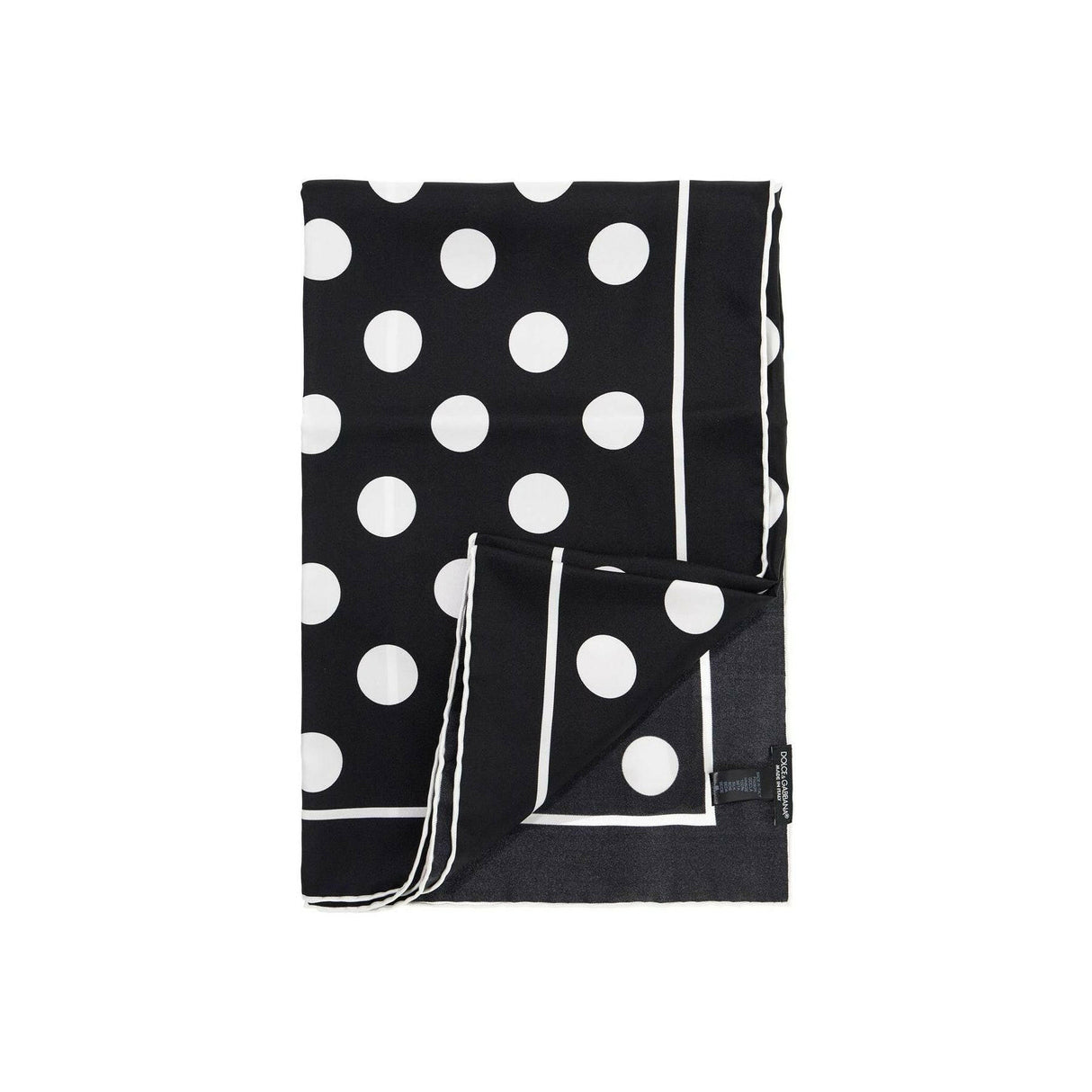 Polka Dot Silk Twill Scarf.