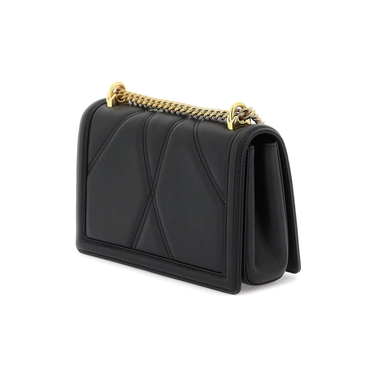 Black Medium Devotion Quilted Nappa Leather Bag DOLCE & GABBANA JOHN JULIA.