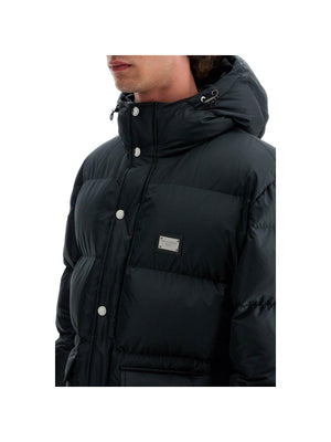 Quilted Nylon Down Jacket.