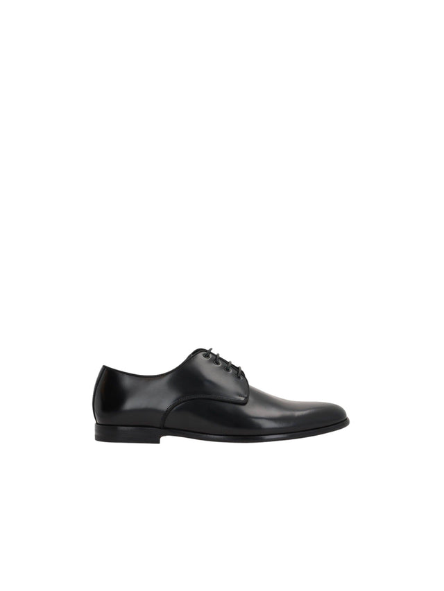 Raffaello Brushed Leather Derby Shoes-DOLCE&GABBANA-JOHN JULIA