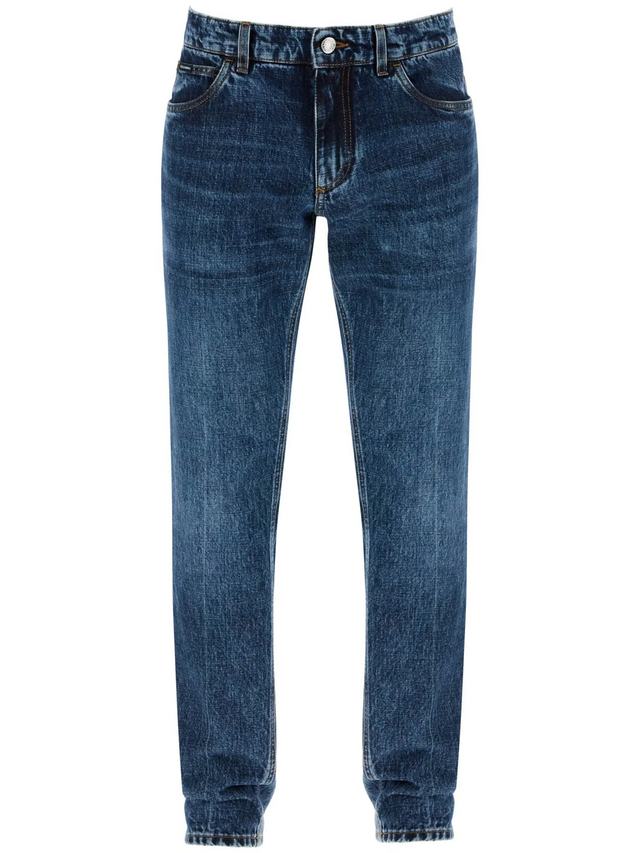 Regular Jeans With Contrasting Pocket