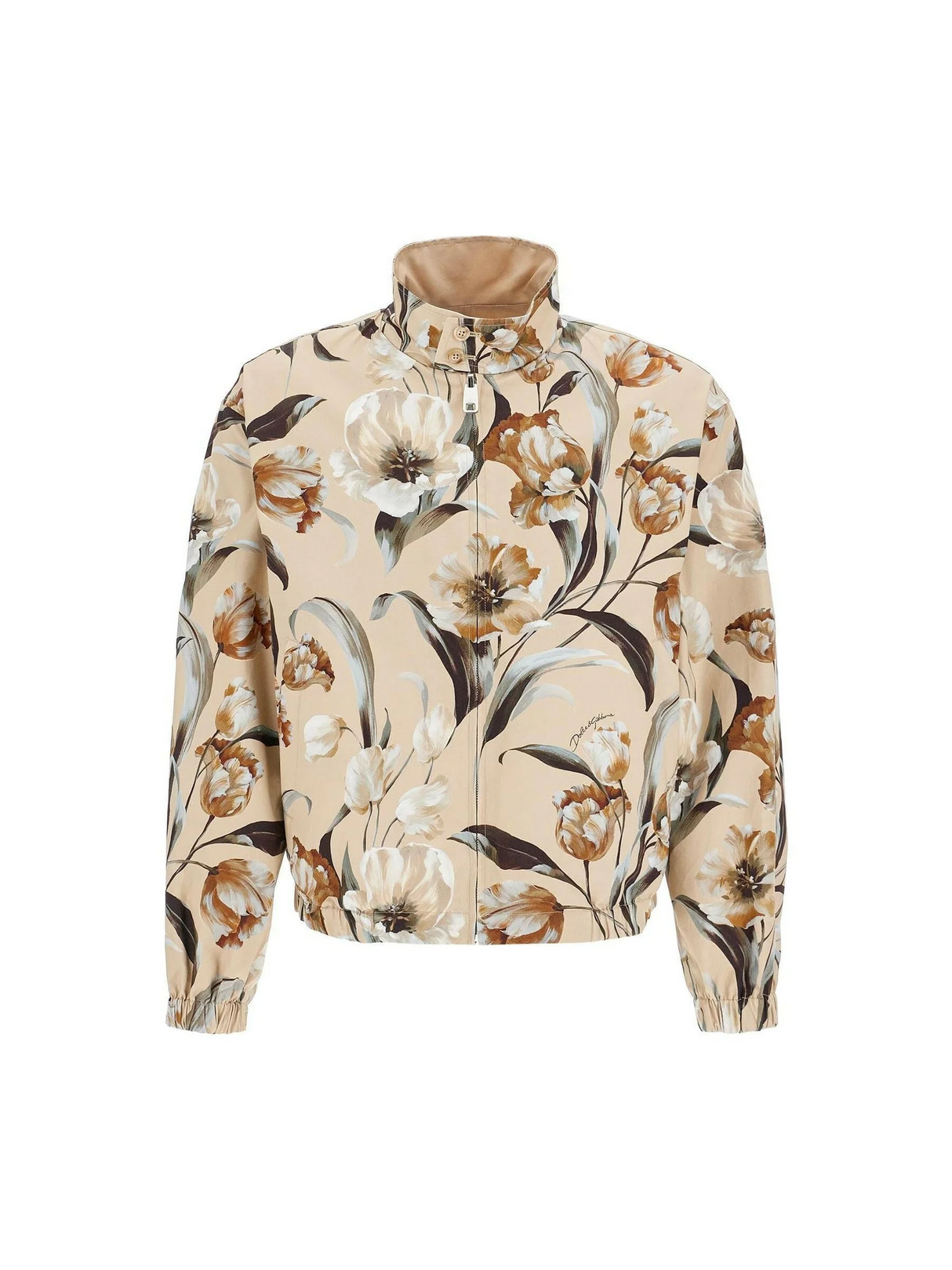 Reversible Floral Cotton Gabardine Jacket.