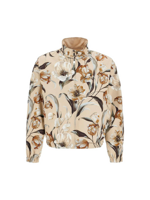 Reversible Floral Cotton Gabardine Jacket.