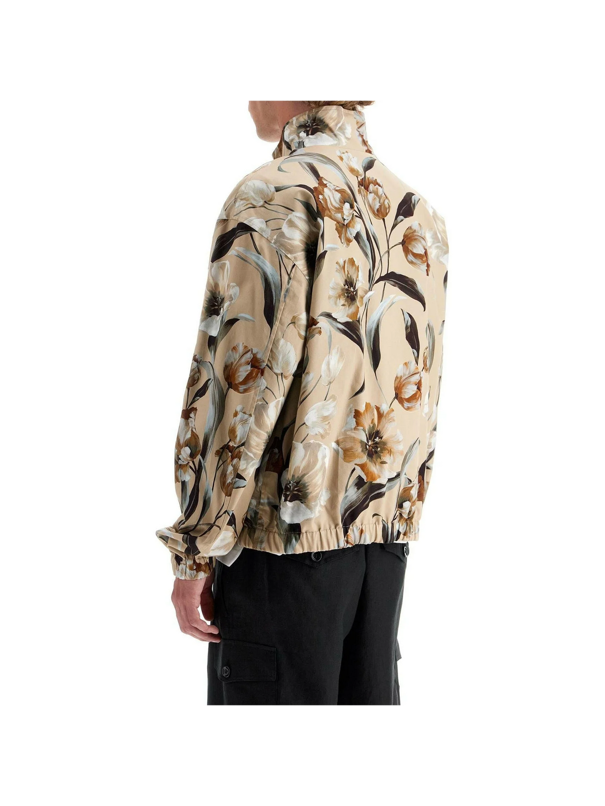 Reversible Floral Cotton Gabardine Jacket.