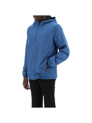 Blue Reversible Technical Fabric Windbreaker Jacket DOLCE & GABBANA JOHN JULIA.