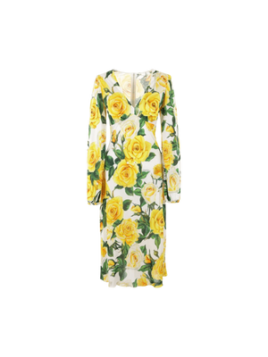 Roses Printed Dress-Dolce & Gabbana-JOHN JULIA