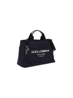 Rubberized Logo Nylon Duffle Bag DOLCE & GABBANA JOHN JULIA.