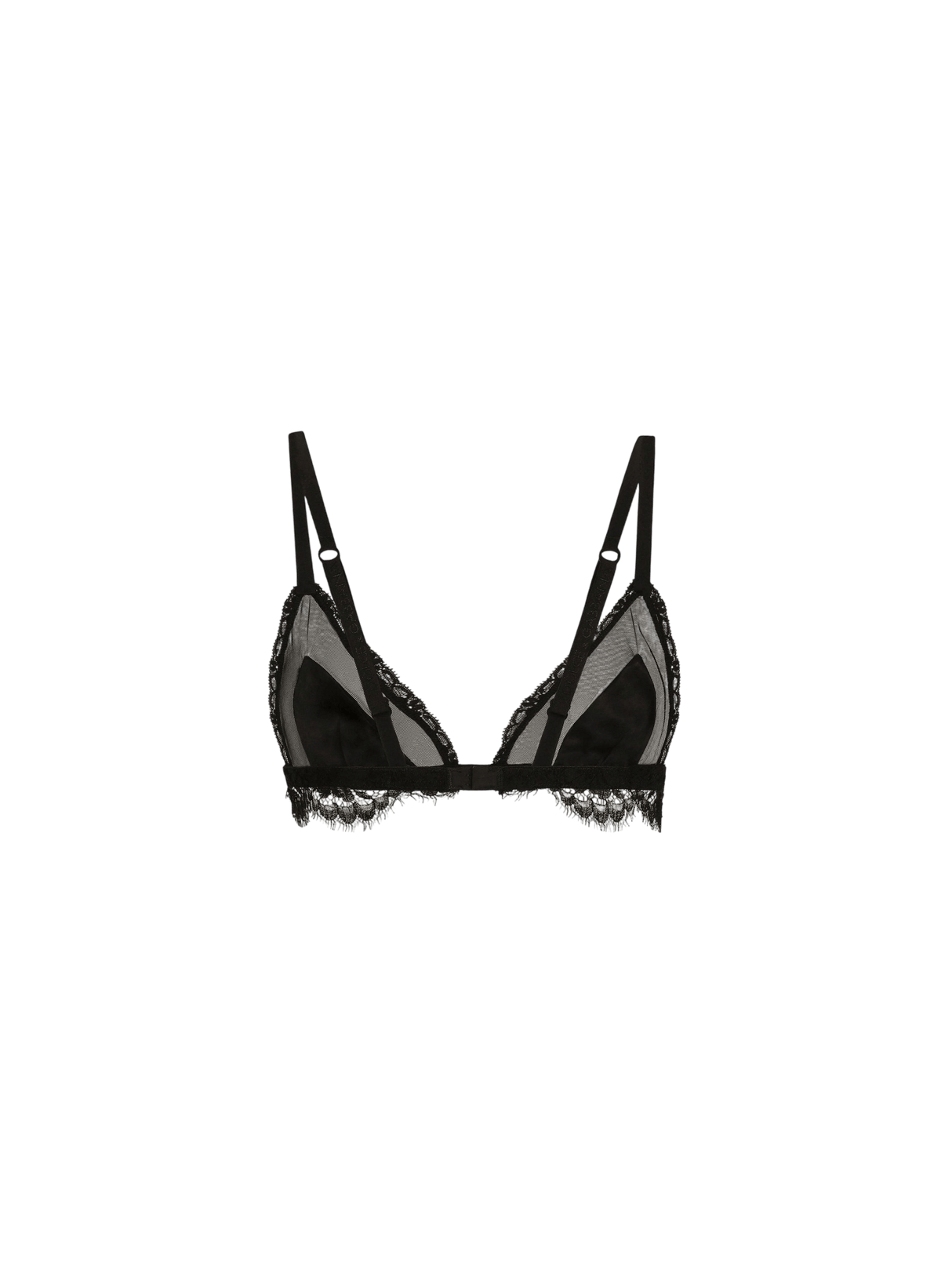 Satin and Tulle Triangle Bra-DOLCE&GABBANA-JOHN JULIA