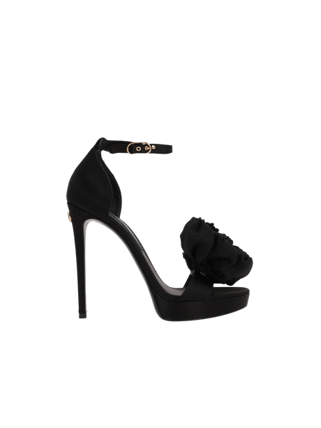 Satin Platform Sandals-DOLCE&GABBANA-JOHN JULIA