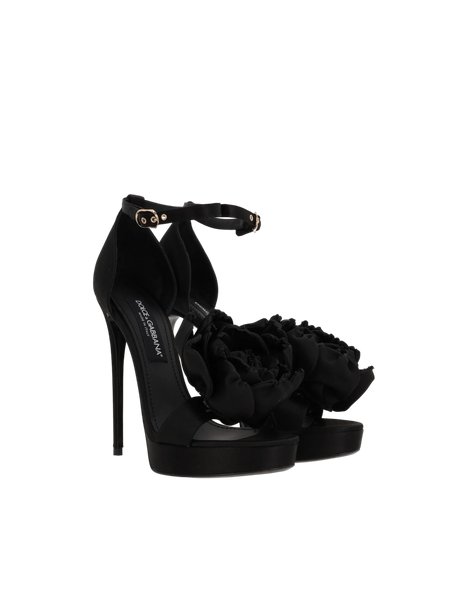 Satin Platform Sandals-DOLCE&GABBANA-JOHN JULIA