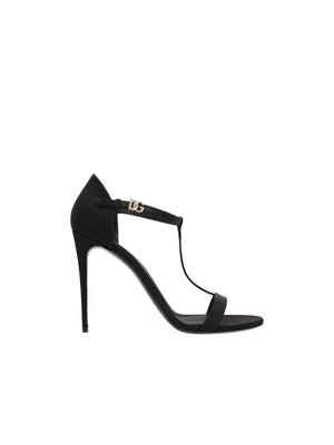 Satin T-bar Sandals-DOLCE&GABBANA-JOHN JULIA