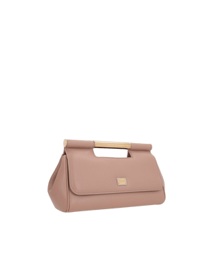 Sicily Clutch Smooth Leather Handbag-DOLCE&GABBANA-JOHN JULIA