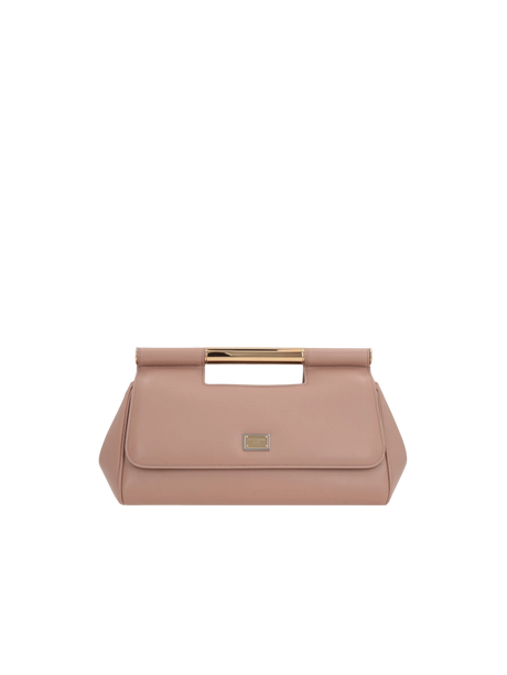 Sicily Clutch Smooth Leather Handbag-DOLCE&GABBANA-JOHN JULIA