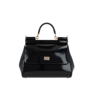 Sicily Large Patent Leather Top Handle Bag-DOLCE&GABBANA-JOHN JULIA