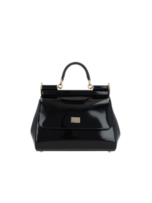 Sicily Large Patent Leather Top Handle Bag-DOLCE&GABBANA-JOHN JULIA